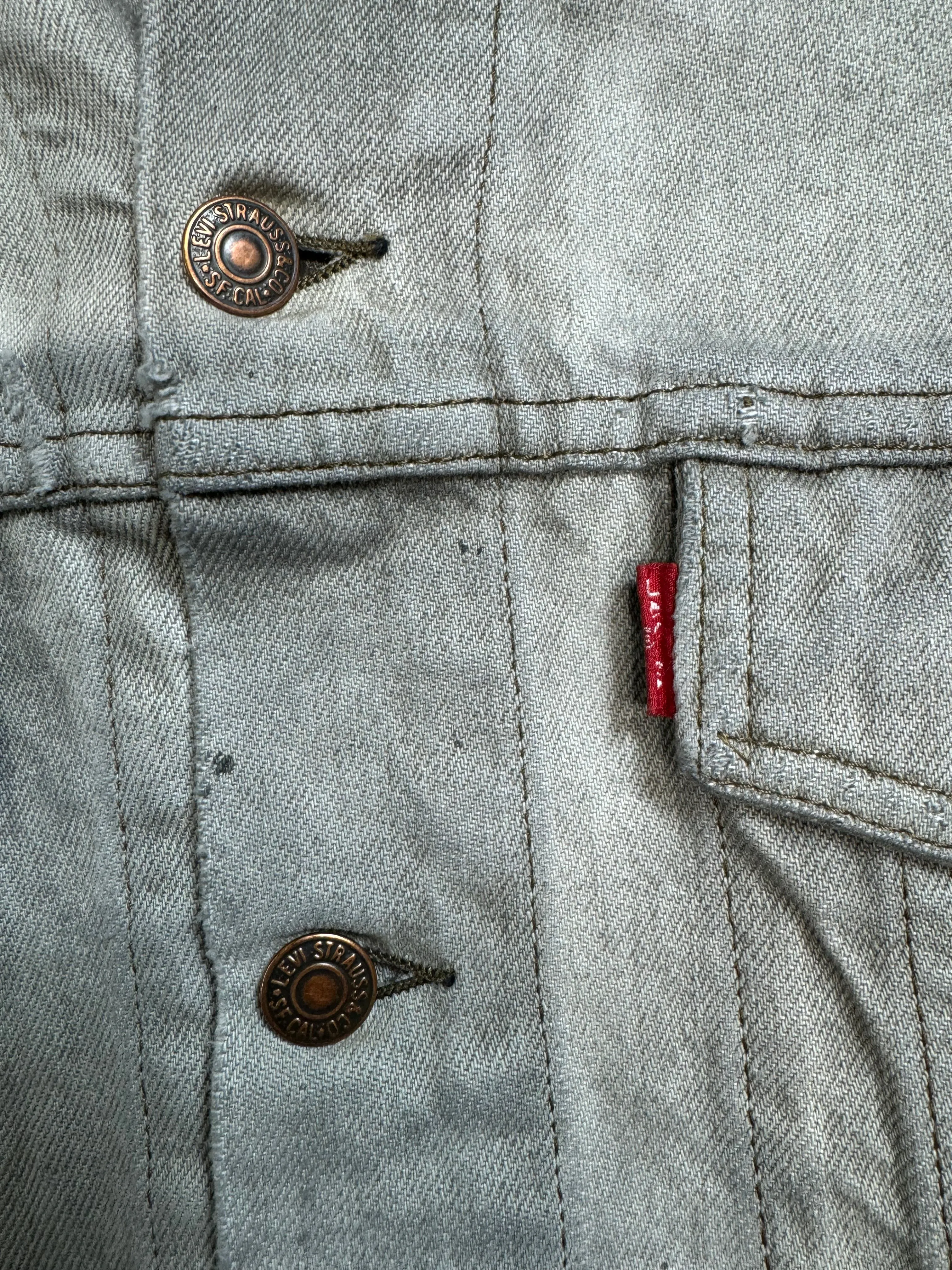 Vintage JYJ Patched True Black Faded Wash Denim Jacket (JYJ0424-195)