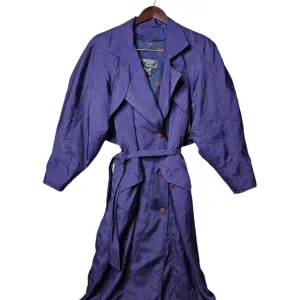 Vintage Portrait Petitie Purple Size 4 Trench Coat - Perfect Condition