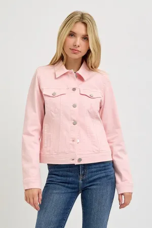 VINTAGE WASHED COLORED DENIM JACKET