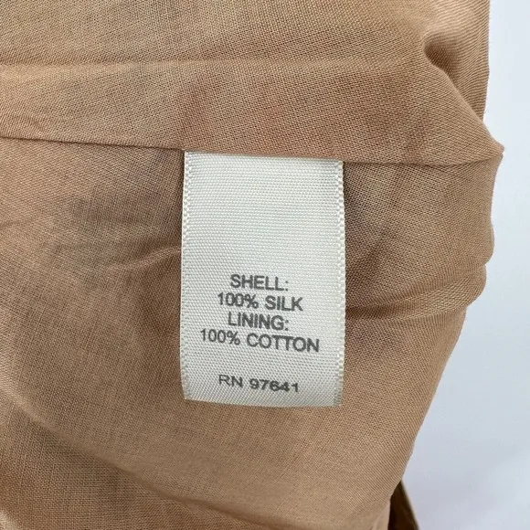 VTG J. Jill Skirt 14 A-Line Brown Floral Silk A-Line Aztec Western