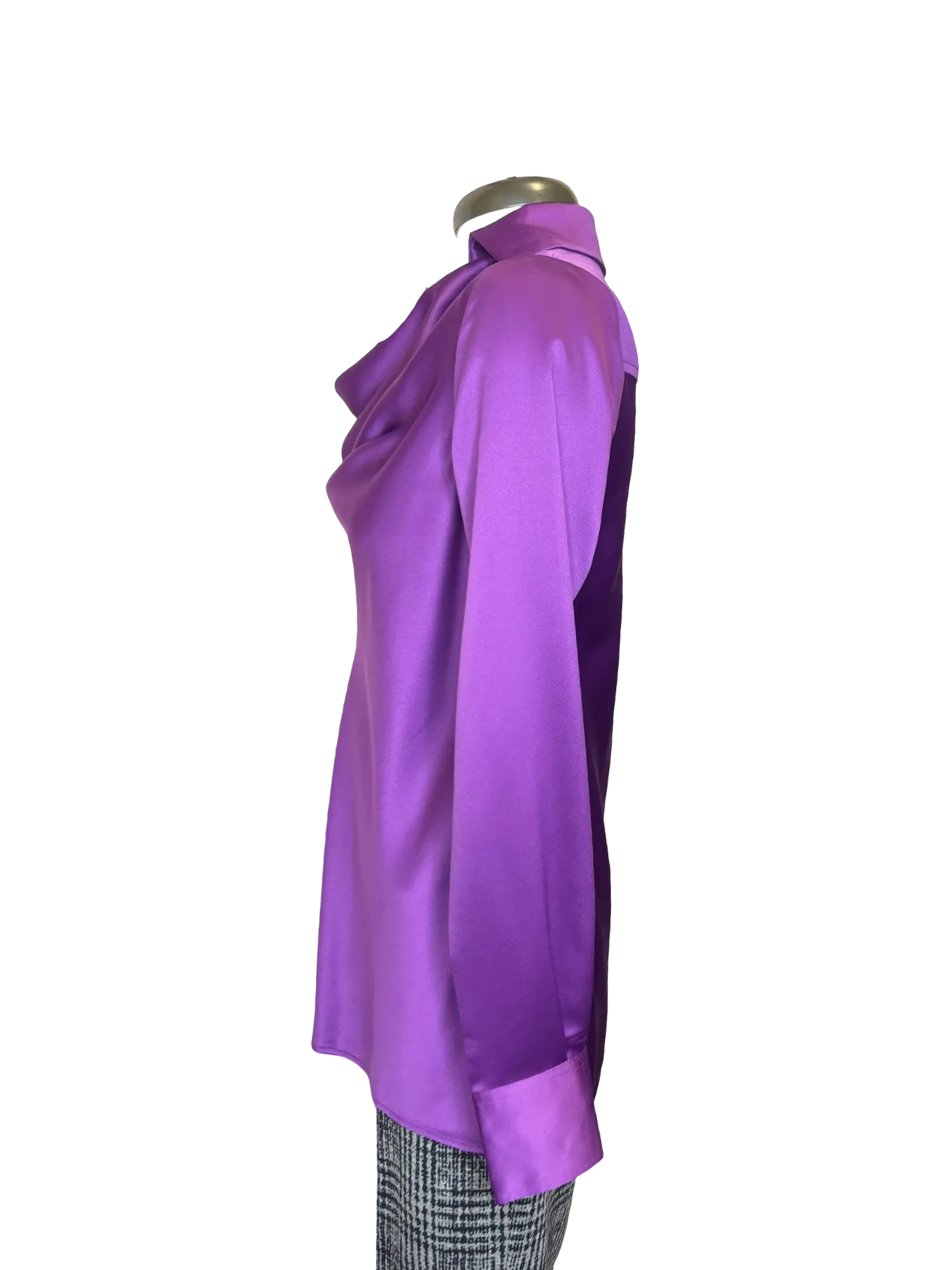Wallis Draped Cowl Neck Top Purple