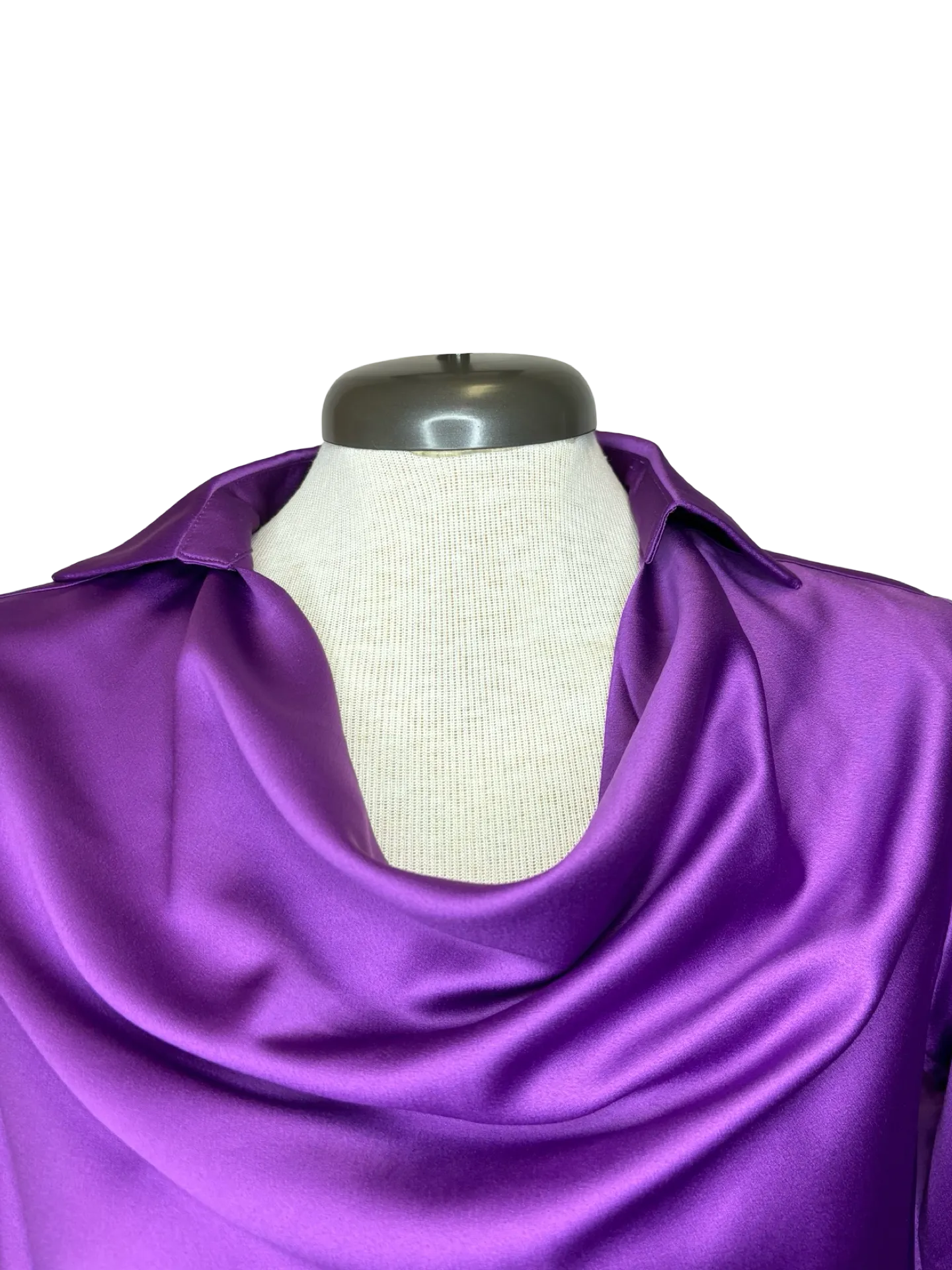Wallis Draped Cowl Neck Top Purple