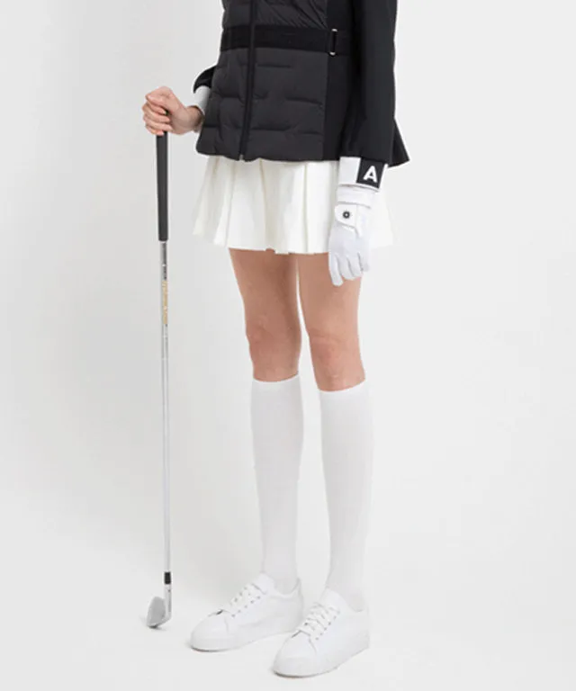 [Warehouse Sale]  AVEN Long-Selling Pleated Skirt - White