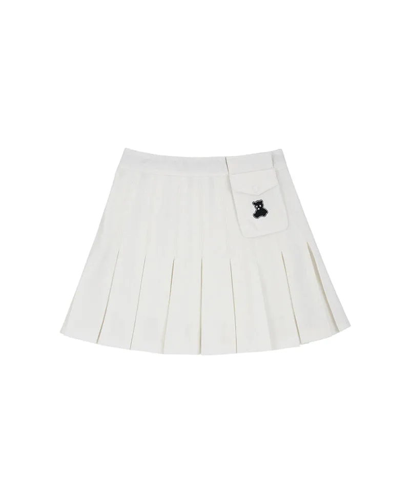 [Warehouse Sale]  AVEN Long-Selling Pleated Skirt - White