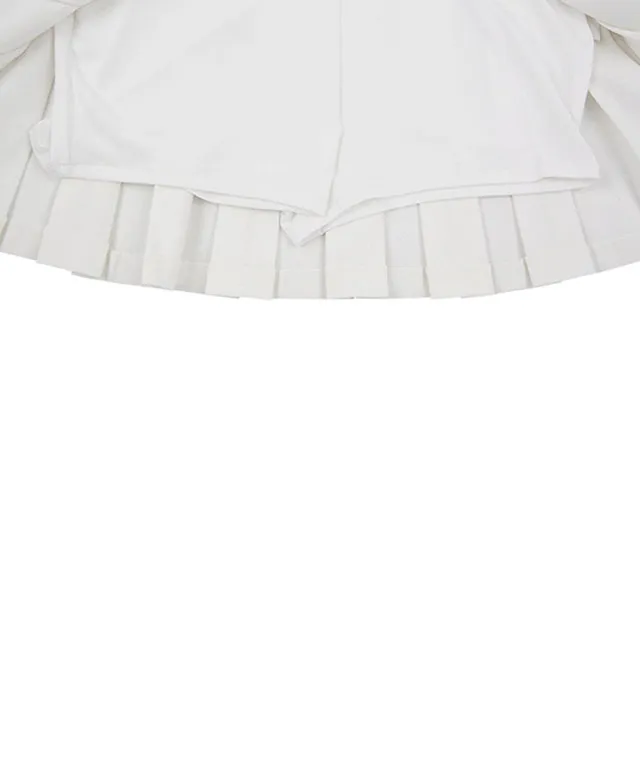 [Warehouse Sale]  AVEN Long-Selling Pleated Skirt - White