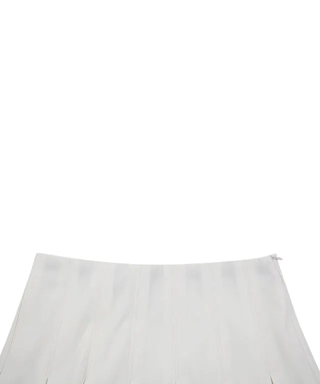 [Warehouse Sale]  AVEN Long-Selling Pleated Skirt - White