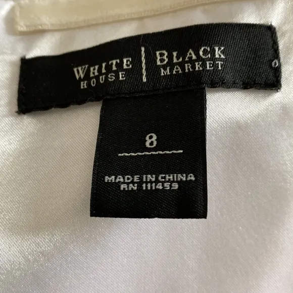 White House Black Market Silk Strapless Dress, size 8