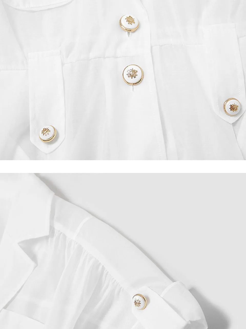 White Lapel Trench 1950S Vintage Organza Dress