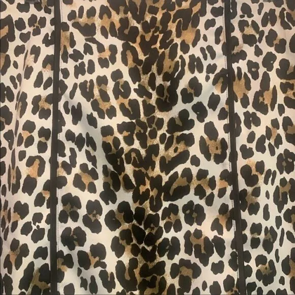 White House Black Market A-line Leopard Skirt