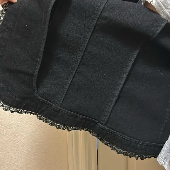 Women’s Chicos dressed up black denim jean jacket