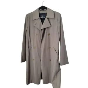 Women's London Fog Jacket Coat Midi Trench Coat Olive Green M