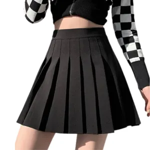 Women's Solid Color pleated Skirt