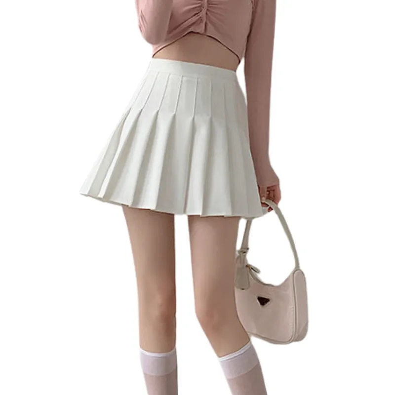 Women's Solid Color pleated Skirt