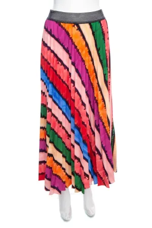 Zeus   Aione Multicolor Pleated Skirt SZ OS